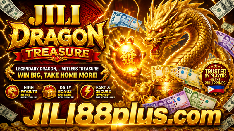 Dragon Treasure JILI88plus Golden Dragon Banner