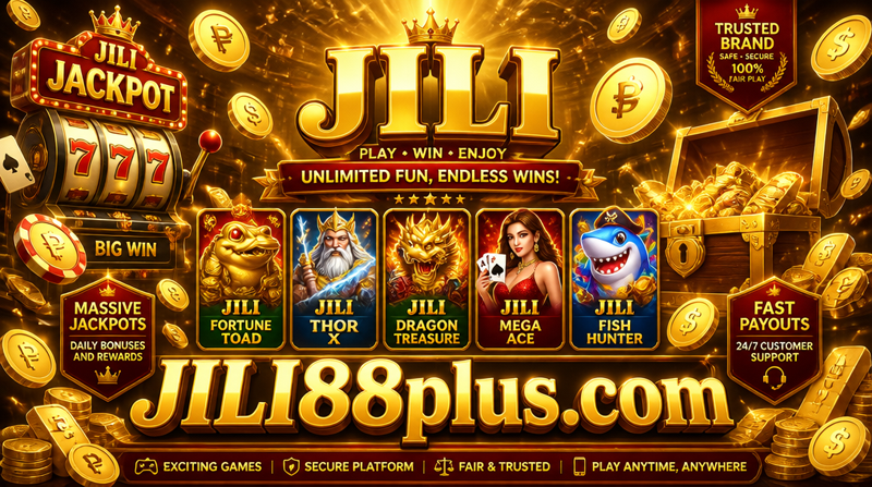 JILI88plus Casino Rewards Banner